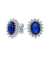 Фото #1 товара Серьги Bling Jewelry 5CT Royal Blue CZ Halo Crown