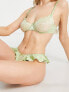 Фото #1 товара ASOS DESIGN Jemma lace and satin underwired bra with ruched straps in sage