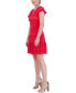 Фото #3 товара Petite Round-Neck Short-Sleeve Lace Dress