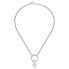 Beautiful steel necklace Four-leaf clover Drops SCZ1225