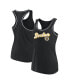 ფოტო #2 პროდუქტის Women's Black Boston Bruins Wordmark Logo Racerback Scoop Neck Tank Top