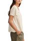 Фото #3 товара Women's Embroidered Flutter-Sleeve Top