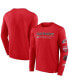 Фото #1 товара Men's Red Carolina Hurricanes Strike the Goal Long Sleeve T-shirt