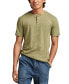 Фото #5 товара Men's Linen Short Sleeve Henley T-shirts