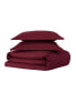 Solid Cotton Percale Full/Queen 3-Pc. Duvet Set