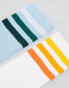 adidas Originals 80s pack of 2 knee socks in blue/off white