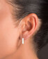 ფოტო #7 პროდუქტის Enamel Hoop Earrings in Sterling Silver or 14k Gold over Sterling Silver, .63"