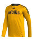 Фото #3 товара Men's Gold Boston Bruins AEROREADY® Long Sleeve T-shirt