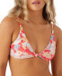 ფოტო #1 პროდუქტის Juniors' Antalya Floral Pismo Knot-Front Bikini Top