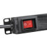 Adam Hall 87471 - 2 m - 8 AC outlet(s) - Indoor - 1.5 mm² - Aluminium - Plastic - Black - Red