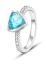 Silver ring with light blue topaz TOPAGG2