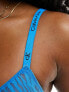 Фото #7 товара Calvin Klein CK 96 unlined demi bra in hot blue animal lace