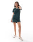 Фото #1 товара adidas Originals Adicolor 3-stripes pinstripe dress in green