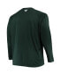 Men's Green Michigan State Spartans Big and Tall Terminal Tackle Omni-Shade Long Sleeve Raglan T-shirt Зеленый, 4XB - фото #4