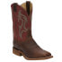 Фото #3 товара Justin Boots Bender 11" Square Toe Cowboy Mens Brown, Burgundy Casual Boots BR5