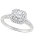 Фото #1 товара Diamond Double Halo Engagement Ring (5/8 ct. t.w.) in 14k White Gold