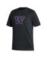 Men's Black Washington Huskies Logo Fresh T-shirt