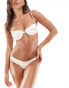 Фото #1 товара & Other Stories shiny bikini bra top in white