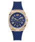 Фото #1 товара Guess Damen Armbanduhr ZEST Multifunktion blau, roségold 39 mm GW0694L4