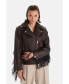 ფოტო #1 პროდუქტის Women's Genuine Leather Jacket, Brown