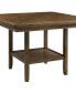 Фото #8 товара Light Oak Counter Height Table with Lazy-Susan & Display Shelf