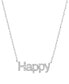 ფოტო #1 პროდუქტის EFFY® Diamond Happy 18" Pendant Necklace (1/5 ct. t.w.) in Sterling Silver