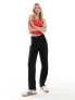 ASOS DESIGN Tall tailored barrel leg trouser in black