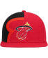 Фото #3 товара Men's Red Miami Heat Hardwood Classics Retroline Snapback Hat