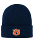 Big Boys Navy Auburn Tigers Jacquard Texture Cuffed Knit Hat