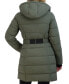Фото #2 товара Women's Belted Hooded Puffer Coat