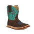 Фото #2 товара Roper Cowbaby Embroidery Square Toe Cowboy Infant Boys Blue, Brown Casual Boots