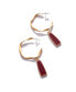 ფოტო #1 პროდუქტის Women's Red Enamel Drop Earrings