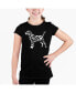 ფოტო #1 პროდუქტის Big Girl's Word Art T-shirt - Dog Paw Prints
