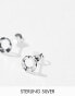 Фото #1 товара Kingsley Ryan Sterling Silver hammered open round stud earrings in silver