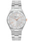 ფოტო #1 პროდუქტის Salvatore Men's Vega Upper East Swiss Silver-Tone Stainless Steel Bracelet Watch 40mm