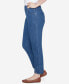 ფოტო #2 პროდუქტის Petite Extra Stretch Denim Ankle Jean with Cutout Hem