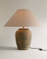 Table lamp with ceramic base