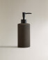 Dark metal bathroom soap dispenser