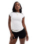 Фото #1 товара ASOS DESIGN slash neck t shirt with contrast binding in white