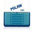 MILAN Blister Pack School Look Cased Eraser+2 Spare Erasers