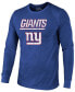 Фото #3 товара New York Giants Lockup Tri-Blend Long Sleeve T-shirt - Royal