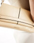 River Island fold over clutch in cream - фото #4