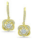 ფოტო #1 პროდუქტის Cubic Zirconia Cluster Drop Earrings in 18k Gold-Plated Sterling Silver, Created for Macy's