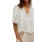 Фото #4 товара Блузка Free People женская Costa с вышивкой из ажурного хлопка