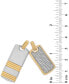 ფოტო #3 პროდუქტის 2-Pc. Set Cubic Zirconia Pavé & Ridged Dog Tag Pendants in Sterling Silver & 14k Gold-Plate, Created for Macy's