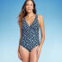 Lands' End Women's UPF 50 Full Coverage Tummy Control V-Neck One Piece Swimsuit