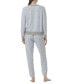 ფოტო #4 პროდუქტის Women's Westport Long Sleeve Pajama Set