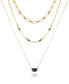 ფოტო #1 პროდუქტის Women's White Shell and Link Layered Necklace