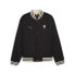 Фото #1 товара Puma Pl Statement Cotton Crew Neck Button Down Bomber Jacket Mens Black Casual A