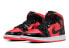 Фото #4 товара Кроссовки Nike Air Jordan 1 Mid Hot Punch Black (Красный, Черный)